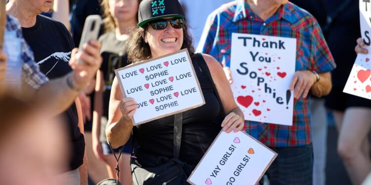 Sophie Cunningham backers, trans-rights activists clash again outside WNBA game