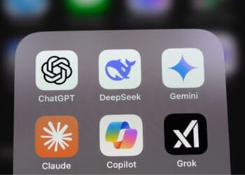 Artificial intelligence apps are displayed on a phone user interface.