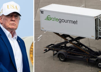 President Donald Trump left Turkey on July 8, 2026, by sneaking onto a catering truck at the airport.