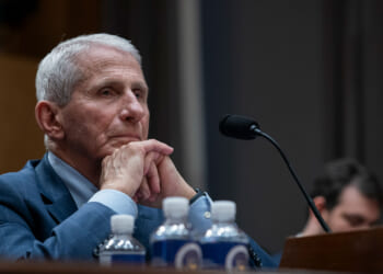 Former director of the National Institute of Allergy and Infectious Diseases Anthony Fauci pleads the fifth amendment while testifying at a hearing of the Senate Committee on Homeland Security and Governmental Affairs on Wednesday, July 29, 2026 at the Capitol in Washington, D.C. (Photo by Maxine Wallace/The Washington Post via Getty Images)