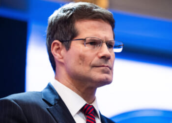 Solicitor General of the United States D. John Sauer attends a press briefing held at the White House Feb. 20.. (Aaron Schwartz/Getty Images)