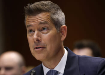 Transportation Secretary Sean Duffy testifies before the Senate Environment and Public Works Committee in the Dirksen Senate Office Building on April 02, 2025 in Washington, DC. The Committee met to investigate the Surface Transportation Reauthorization Bill. (Photo by Kevin Dietsch/Getty Images)