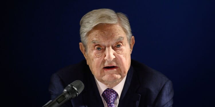 Billionaire Hungarian-born US investor and philanthropist George Soros speaks at the World Economic Forum on January 24, 2019 in Davos, Switzerland.