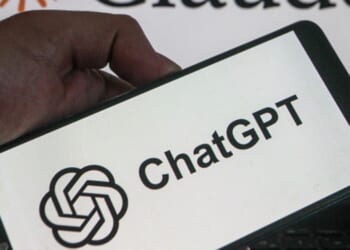 A logo for ChatGPT is displayed on a phone screen above another screen displaying the Claude logo on September 13, 2026.
