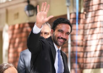New York City Mayor Zohran Mamdani waves as he arrives to meet with Brazilian President Luiz Inacio Lula da Silva at the residence of Brazil's ambassador to the United Nations, in New York City, on Sept. 21, 2026.
