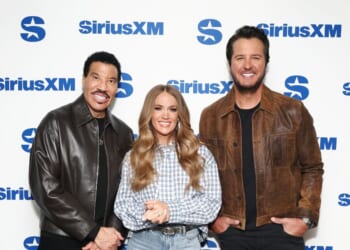 "American Idol" judges Lionel Richie, Carrie Underwood, and Luke Bryan visit SiriusXM's front row event at SiriusXM Studios on March 24, 2026, in New York City.