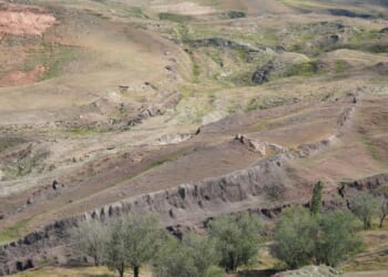 The alleged mark of Noah's Ark in Dogubayazit, Turkey.