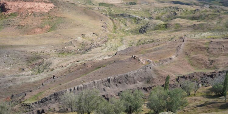 The alleged mark of Noah's Ark in Dogubayazit, Turkey.