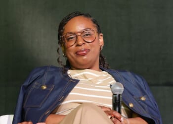 LaMonica McIver speaks on the Global Black Economic Forum Stage during the 2026 ESSENCE Festival of Culture® presented by Coca-Cola® at Ernest N. Morial Convention Center on July 4, 2026, in New Orleans, Louisiana.