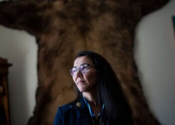 Former Rep. Mary Peltola of Alaska, seen in her Capitol Hill office in a 2023 photo, is now running for U.S. Senate.