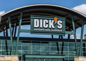 A Dick's Sporting Goods retail location in Indianapolis, Indiana.