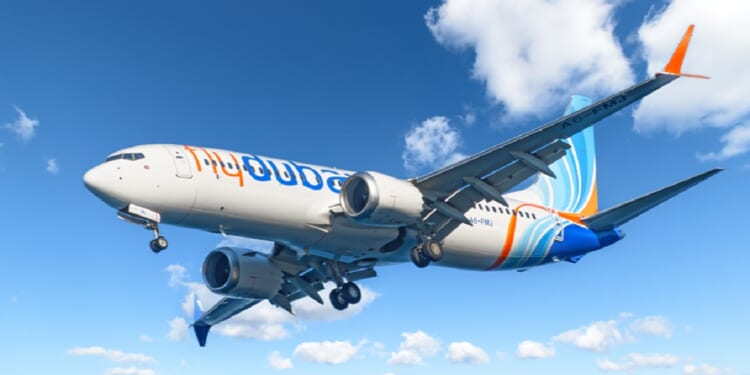 A FlyDubai Boeing 737 is pictured in a 2021 file photo.
