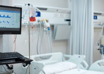 A hospital room.