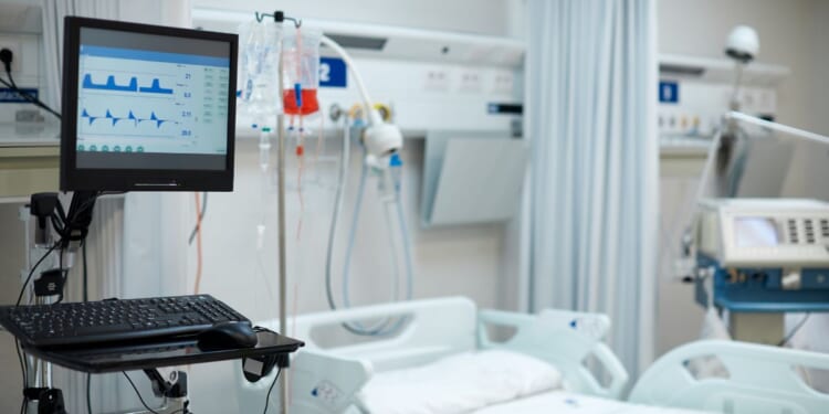 A hospital room.