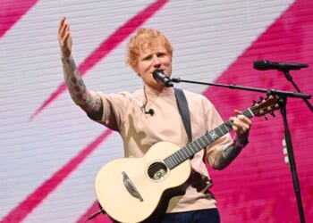 Ed Sheeran performs during iHeartRadio KISS108's Jingle Ball 2025 Presented By Capital One at TD Garden on Dec. 14, 2025, in Boston, Massachusetts.