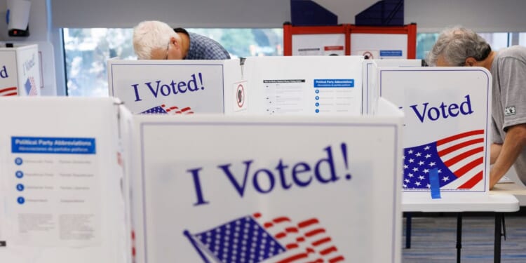 Voters cast their ballots inside the Arlington County Courthouse on Sept. 18, 2026, in Arlington, Virginia.