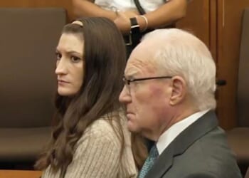 Lindsay Clancy, the woman accused of murdering her children in a high-profile court case, sits and listens during trial on Sept. 1, 2026.