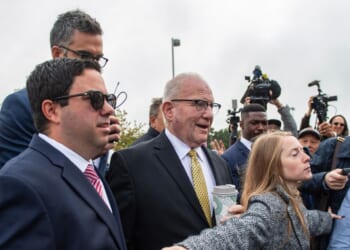 Kevin Reddington, attorney for Lindsay Clancy, arrives at the Plymouth County Superior Court in Plymouth, Massachusetts, on Sept. 29, 2026.