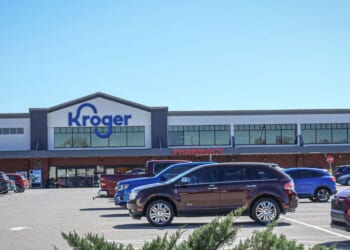 A view of Kroger grocery store in New Albany, Indiana, on March 22, 2025.