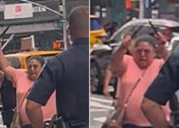 A woman in Queens, New York, stabbed two people in Times Square on Aug. 31, 2026, before police shot and killed her.