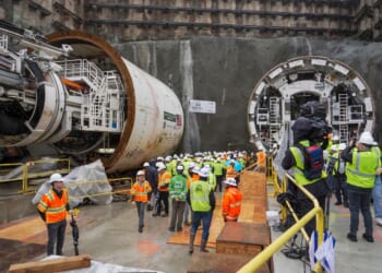 Powerful drill roars to life to dig Hudson River tunnel connecting New York and New Jersey