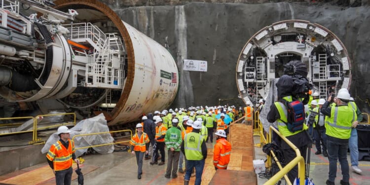 Powerful drill roars to life to dig Hudson River tunnel connecting New York and New Jersey