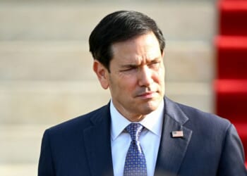 Secretary of State Marco Rubio leaves a meeting with Colombia's President Abelardo de la Espriella in Barranquilla, Colombia, on Sept. 8, 2026.