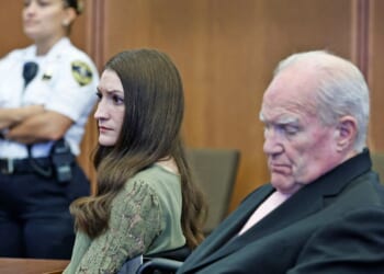 Lindsay Clancy and her attorney Kevin Reddington listen as the judge declares a mistrial at the conclusion of Clancy's murder trial at the Plymouth County Superior Court in Plymouth, Massachusetts, on Sept. 4, 2026.
