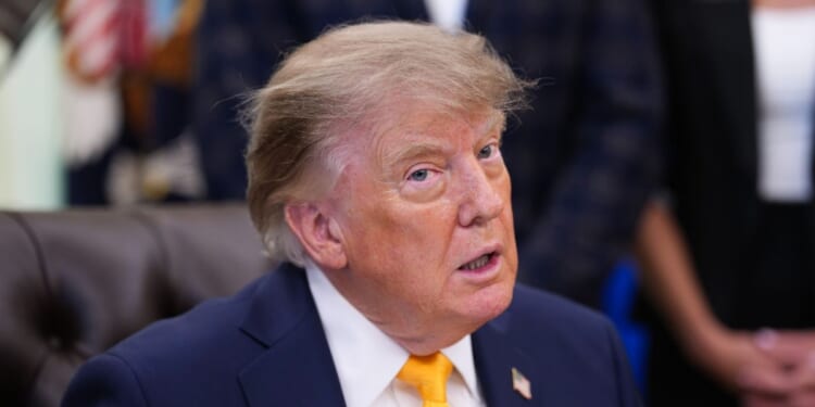 President Donald Trump speaks during an agriculture event in the Oval Office of the White House on Sept. 4, 2026, in Washington, D.C.