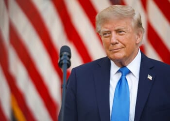 President Donald Trump arrives to host a dinner in the Rose Garden at the White House on Sept. 2, 2026, in Washington, D.C.