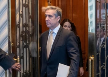 Michael Cohen, former personal lawyer to President Donald Trump, leaves his apartment building on his way to Manhattan Criminal Court on May 16, 2024, in New York City.