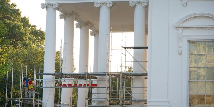 Worker injured on construction scaffolding at White House