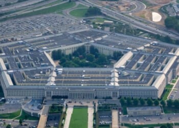 The Pentagon is pictured from an aerial view on August 13, 2026 in Arlington, Virginia.