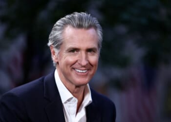 California Gov. Gavin Newsom is pictured during a recorded interview with AFP in the Manhattan borough of New York City on Sept. 23, 2026.