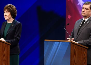 GOP U.S. Sen. Susan Collins of Maine and Democratic Senate candidate Troy Jackson faced off in a debate Thursday in Bangor, Maine.
