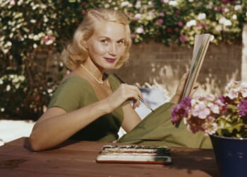 American actress Eva Marie Saint is seen in a file photo dated around 1955. She died Tuesday at age 102.
