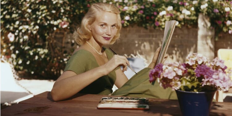American actress Eva Marie Saint is seen in a file photo dated around 1955. She died Tuesday at age 102.