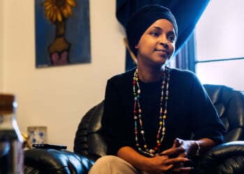 U.S. Rep. Ilhan Omar, a Minnesota Democrat seen in a December photo, wasted no time trying to cash in on Monday's raid by federal agents on her Washingon, D.C., home.
