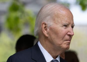 Former President Joe Biden sits at the 9/11 memorial ceremony in New York on September 11, 2026.