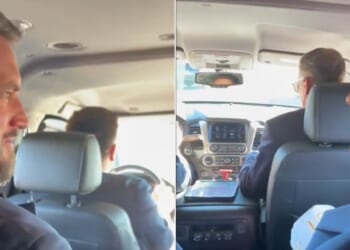 Baltimore Ravens player Marlon Humphrey posted a video online of President Donald Trump inside a limousine.