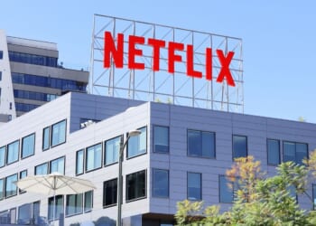 The Netflix corporate office building in Los Angeles, California, on March 8, 2025.