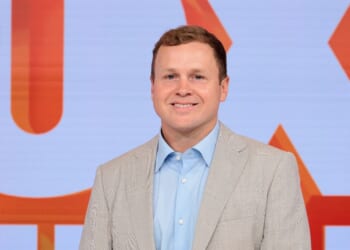 Spencer Pratt visits "Fox & Friends" at Fox News Channel Studios on May 28, 2026, in New York City.