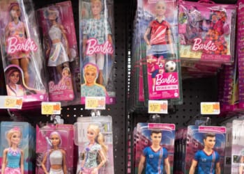 Barbie dolls by Mattel are offered for sale at a big box store on April 23, 2024, in Chicago, Illinois.