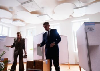 The ruling party of the populist Czech prime minister leads in 1st round of Senate election