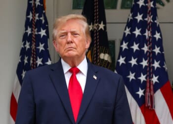 President Donald Trump arrives to speak during a luncheon in the Rose Garden of the White House on Oct. 15, 2026, in Washington, D.C.
