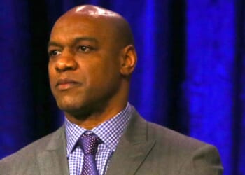 Jarrett Payton, seen in a 2015 photo, spoke highly of his family's respect for and relationship with Chicago Bears Coach Mike Ditka. (Photo by Mike Lawrie/Getty Images)