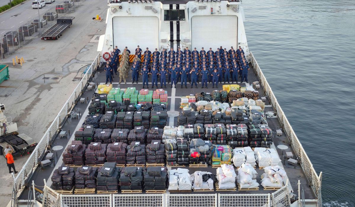 The Coast Guard seized a record 76,000 pounds of drugs in summer 2025 off Central and South America