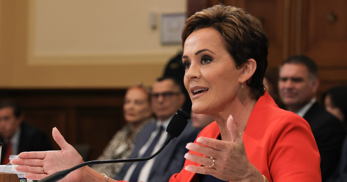 Senior Advisor for the U.S. Agency for Global Media Kari Lake speaks during a House Committee on Foreign Affairs hearing on June 25, 2025, in Washington, D.C.