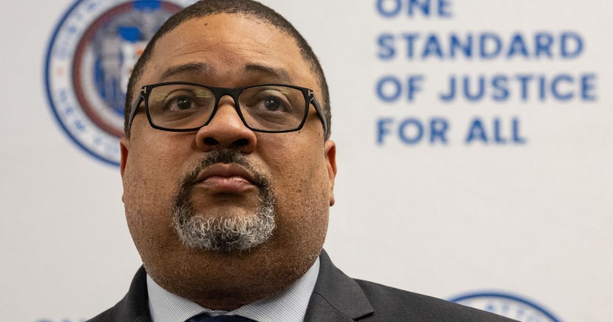 Manhattan District Attorney Alvin Bragg speaks at a news conference in New York City on June 12, 2025.