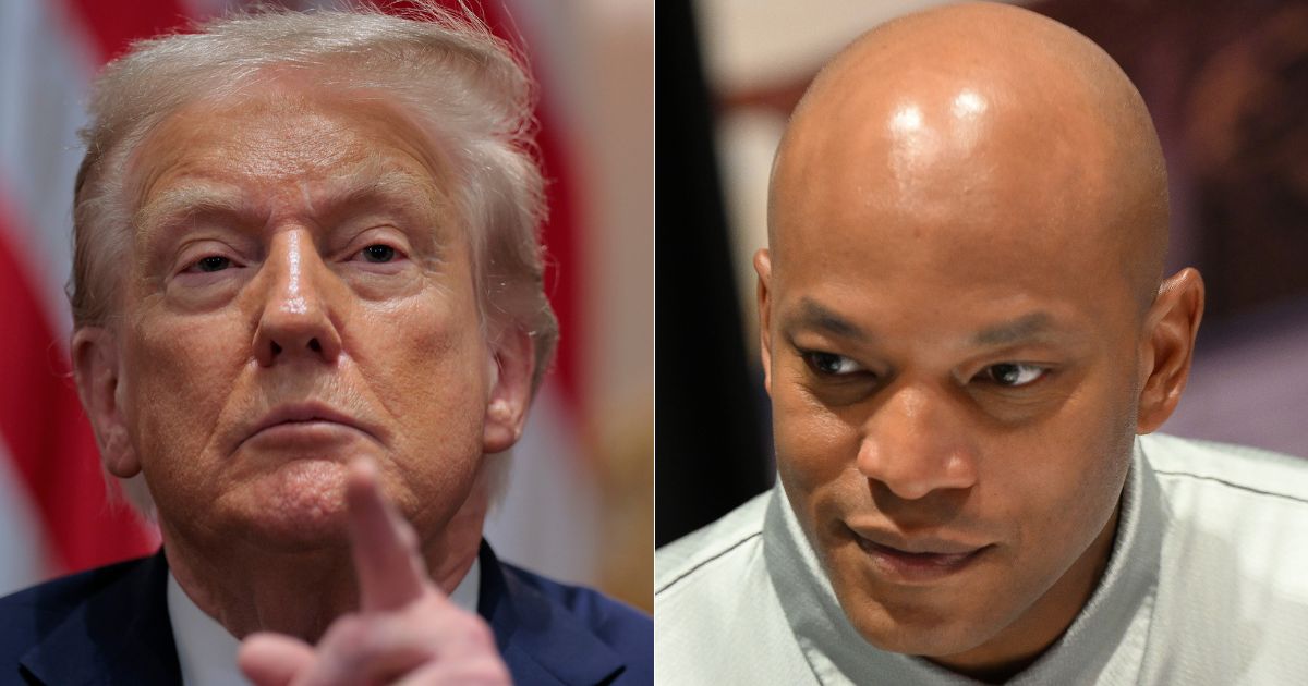 After President Donald Trump, left, began cracking down on crime, Maryland Gov. Wes Moore, right, claimed crime is not a problem in his state, but Trump fired back.